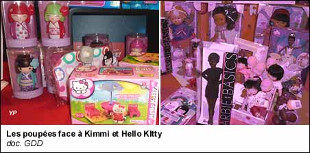 les poupées, Barbie, Hello Kitty et Kimmi