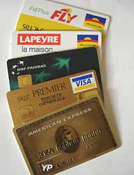 cartes bancaires et cartes de magasin 