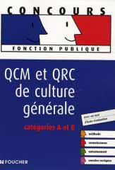 Concours - Fonction publique - QCM et QRC de culture générale