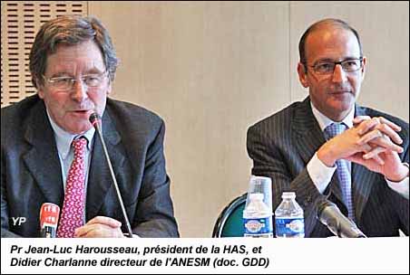 Pr Jean-Luc Harousseau, président de la HAS, et Didier Charlanne directeur de l'ANESM
