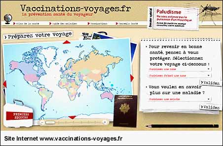 Site Internet www.vaccinations-voyages.fr