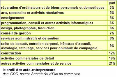 le profil des auto-entrepreneurs