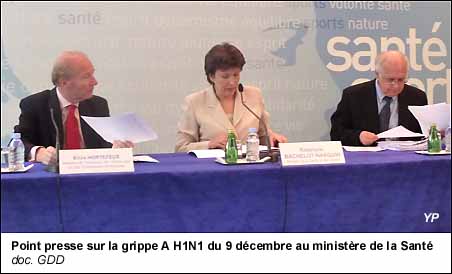 Point presse sur la grippe A H1N1 du 9 décembre au ministère de la Santé