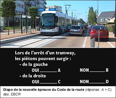 Diapo de la nouvelle épreuve du Code de la route