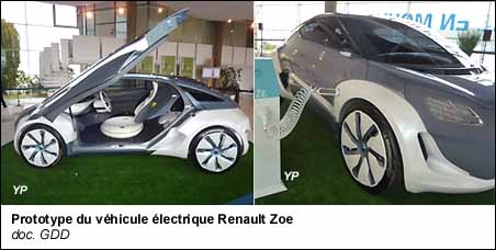 Prototype du véhicule électrique Renault Zoe