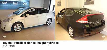 Toyota Prius III et Honda Insight hybrides