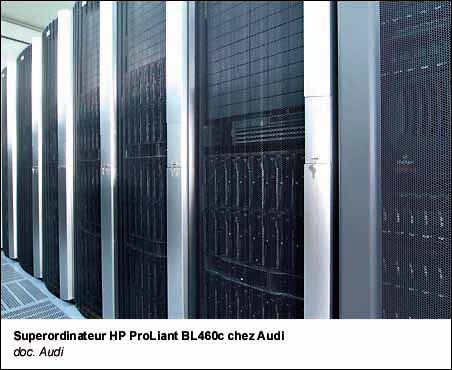 Superordinateur HP ProLiant BL460c chez Audi
