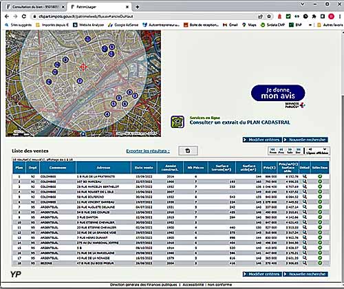 Recherche des transactions immobilières (doc. Yalta Production)