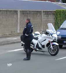 motard de la police 