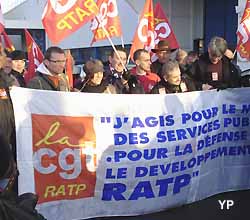manifestation de salariés de la RATP