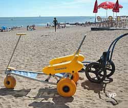 équipement handiplage sur la plage Monsieur Hulot de Saint-Nazaire (doc. A. Klose/SNTP)