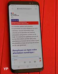 Attestation dérogatoire sur smartphone