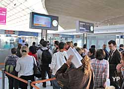 file d'attente à Roissy