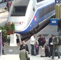 sur le quai de la gare de Lyon 