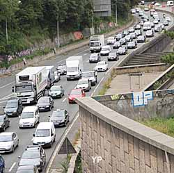 embouteillages à l'entrée de Paris 