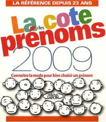 La cote des prénoms - 2009